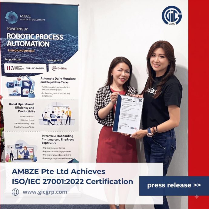 AM8ZE receiving ISO/IEC 27001:2022 certification